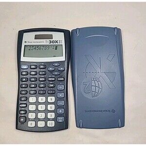 Texas Instruments Solar TI-30XIIS Blue LCD Display Scientific Calculator Tested
